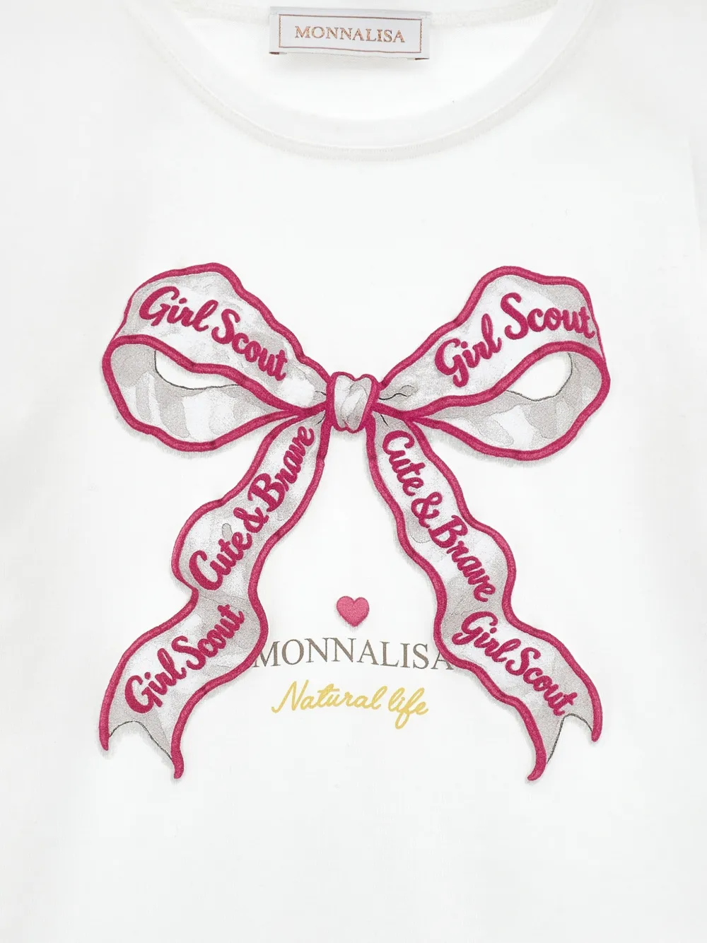 Monnalisa T-shirt met lange mouwen Wit