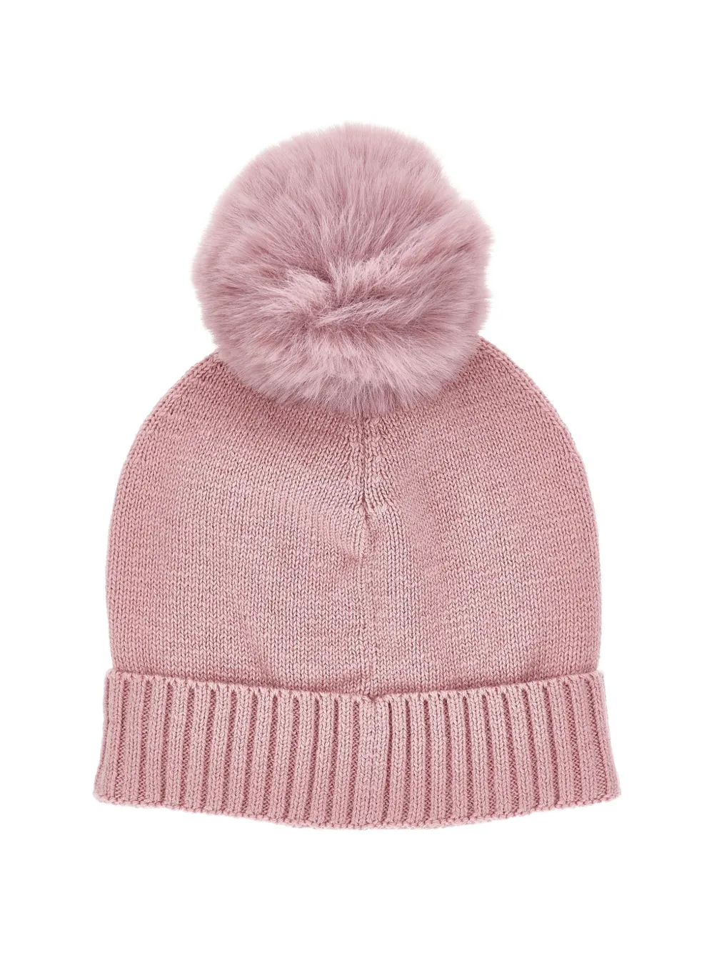 Monnalisa Muts met geborduurde bloemen en pompon Roze