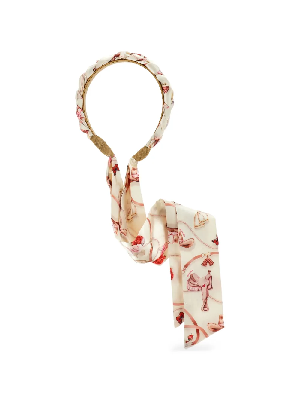 Monnalisa Haarband met bloemenprint Beige