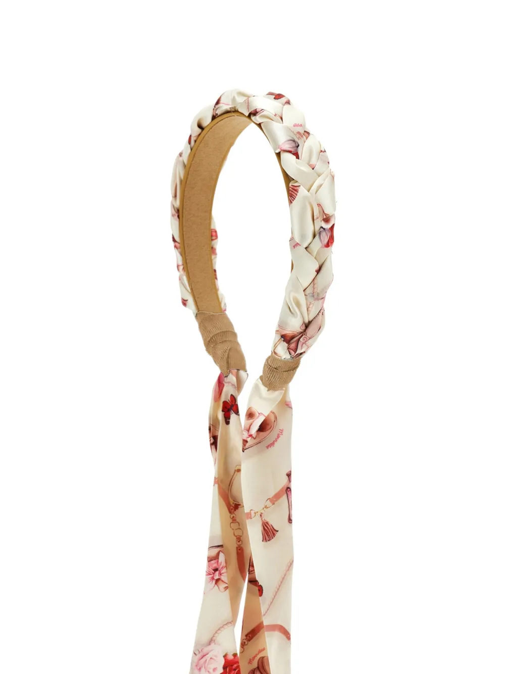 Monnalisa Haarband met bloemenprint Beige