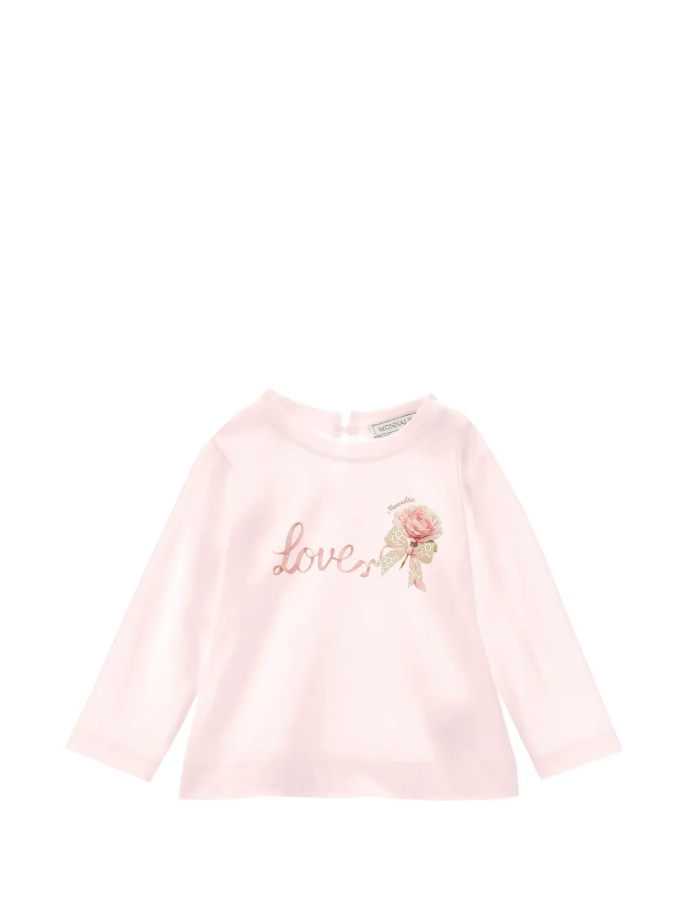 Monnalisa graphic-print long-sleeve T-shirt - Rosa