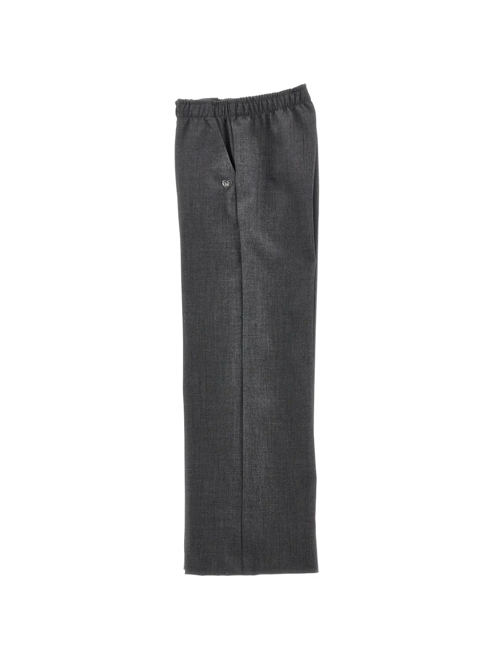 Monnalisa Geplooide pantalon met logoplakkaat Grijs