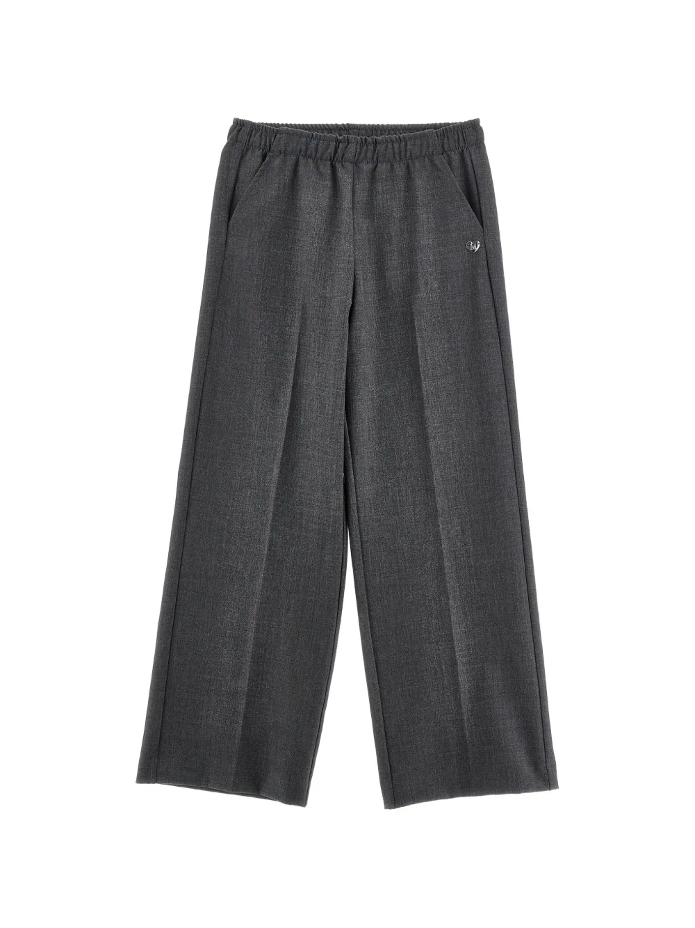 Monnalisa Pantaloni con applicazione logo - Grigio