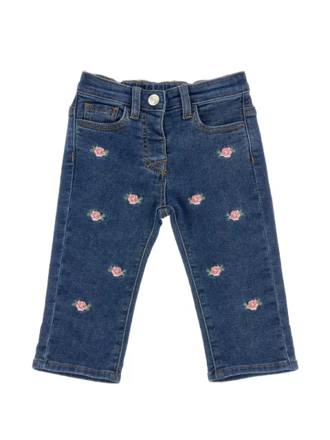 Monnalisa jeans con bordado floral
