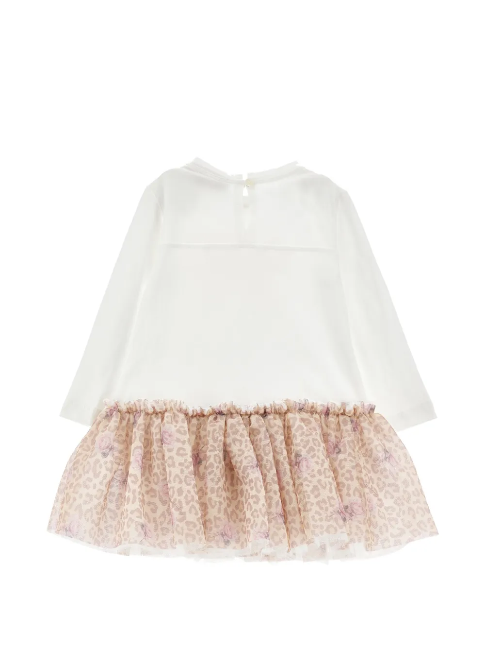Monnalisa Jurk met luipaardprint Wit