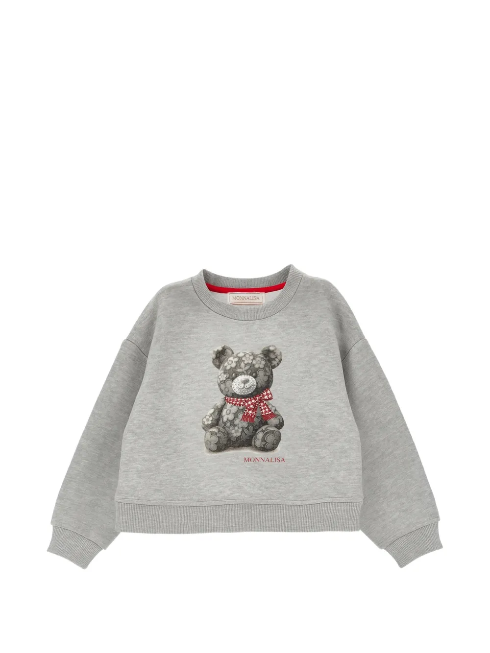 Monnalisa Maglione con stampa Teddy Bear - Grigio