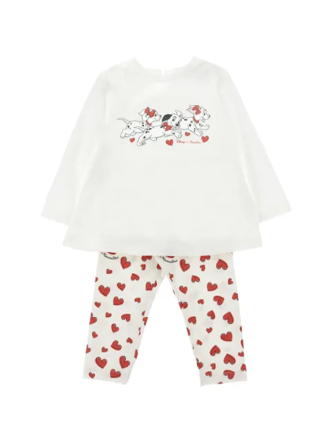 Monnalisa Disney dalmatian-print T-shirt and leggings set