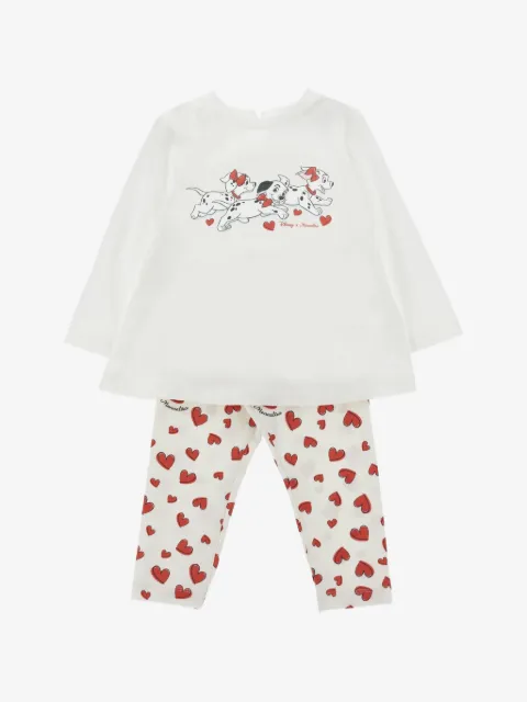 Monnalisa Disney dalmatian-print T-shirt and leggings set