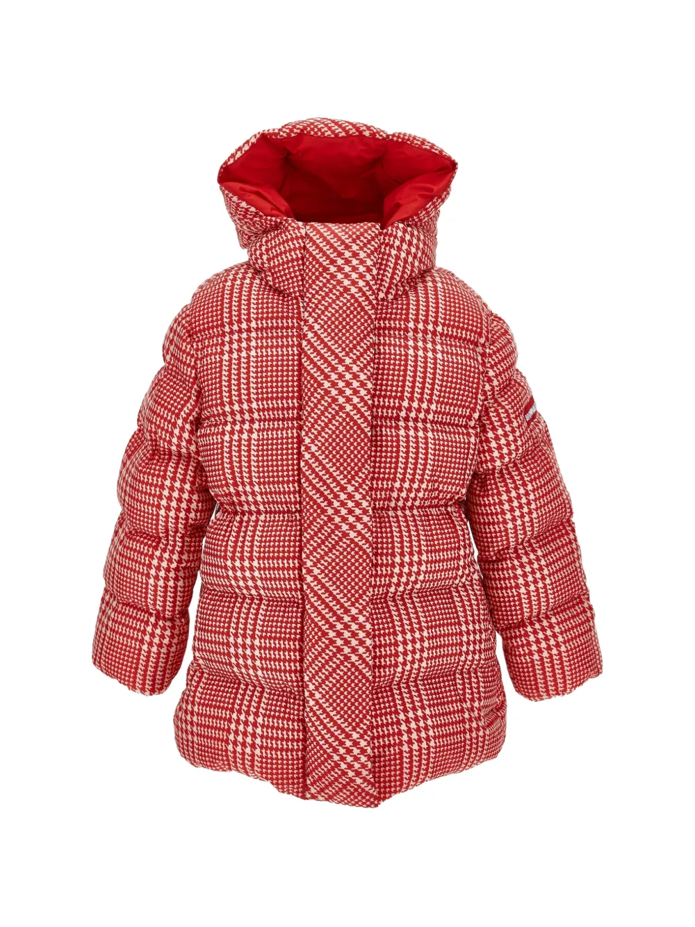 Monnalisa Jas met pied-de-poule print en ceintuur Rood