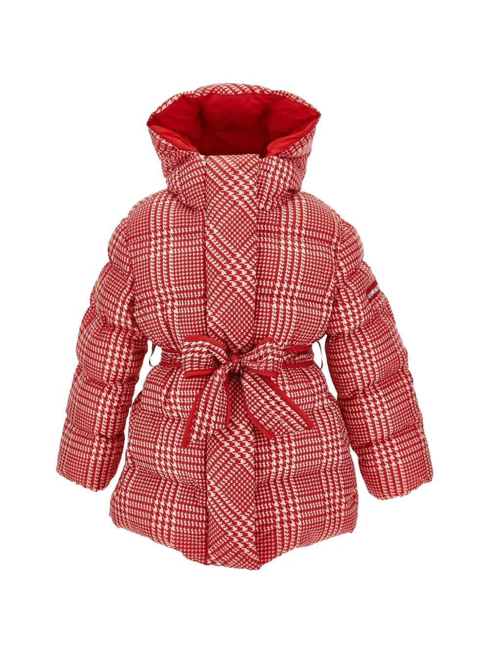 Monnalisa Cappotto con motivo pied-de-poule - Rosso
