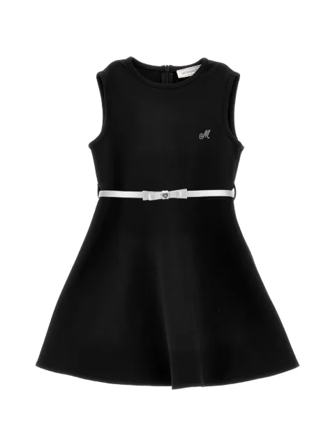 Monnalisa belted logo-embellished dress