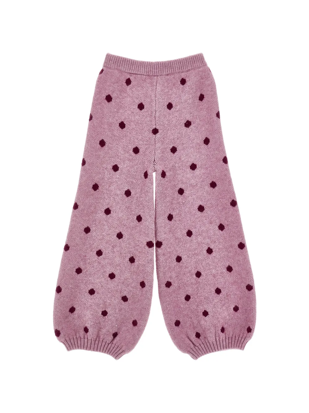 Monnalisa Broek met geborduurde bloemen en stippen Roze