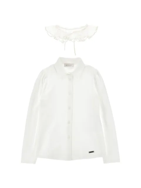 Monnalisa ruffled-collar shirt