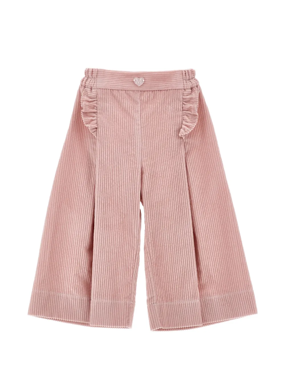 Monnalisa ruffle-trimmed corduroy trousers - Rosa