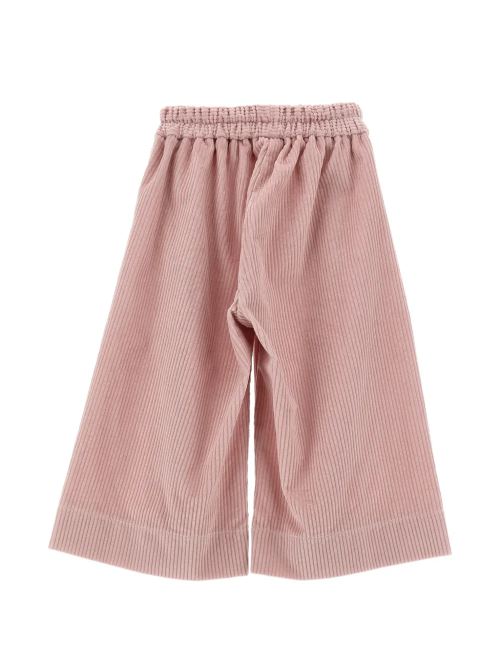 Monnalisa Ribfluwelen broek met ruches Roze