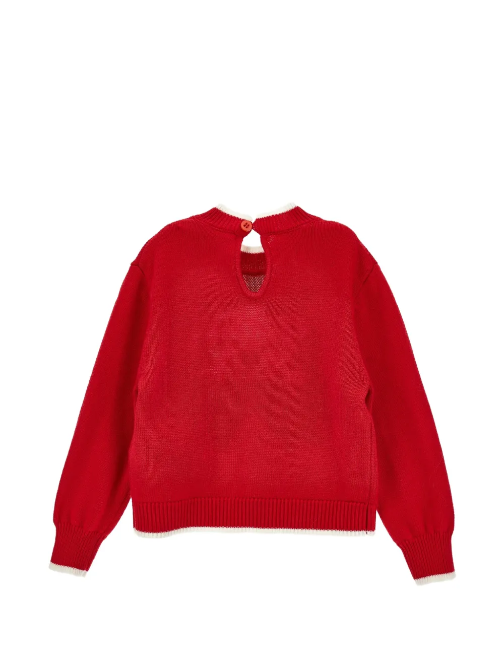 Monnalisa Dalmatiër intarsia gebreide trui Rood
