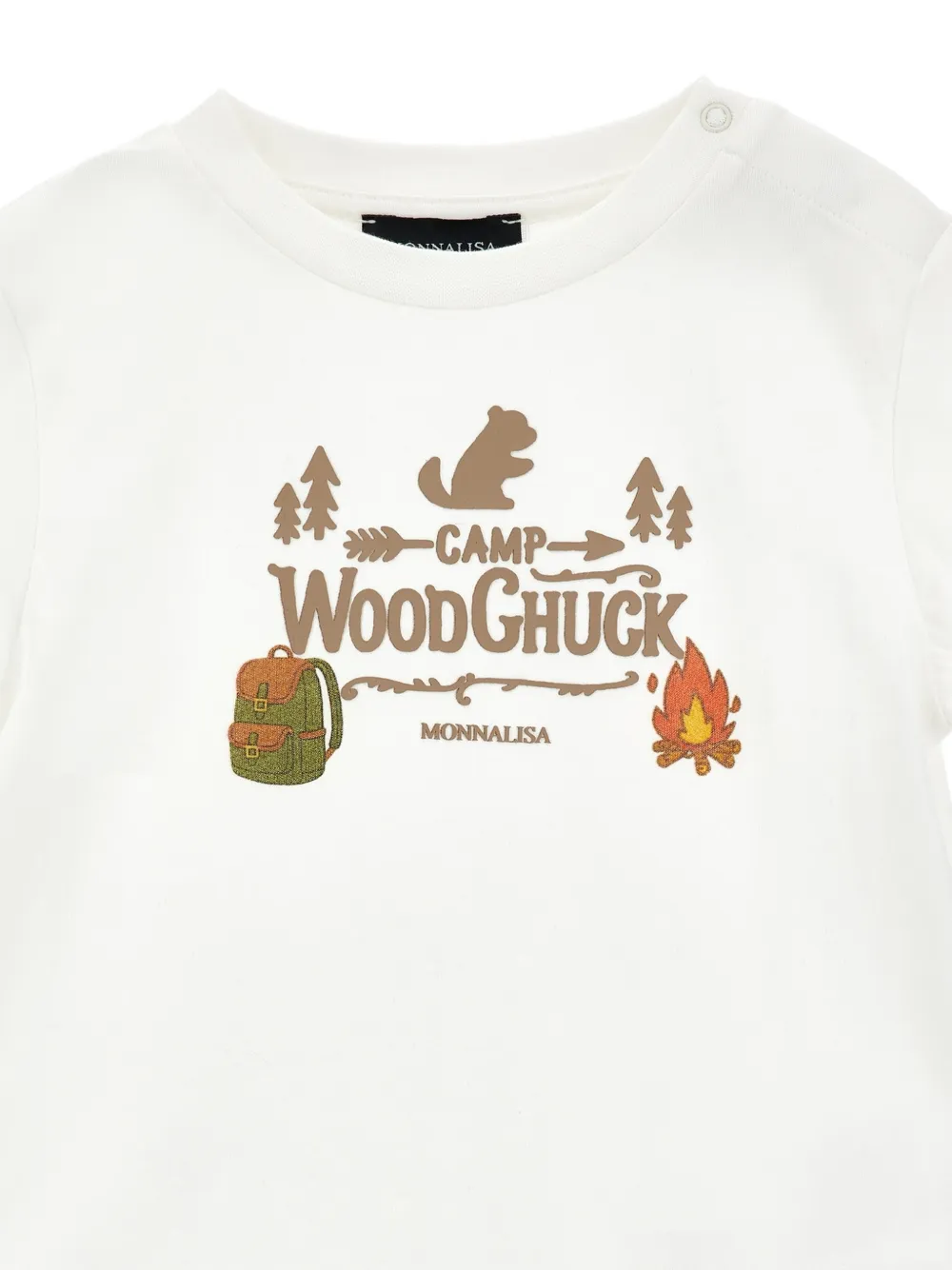 Monnalisa T-shirt met grafische print Wit