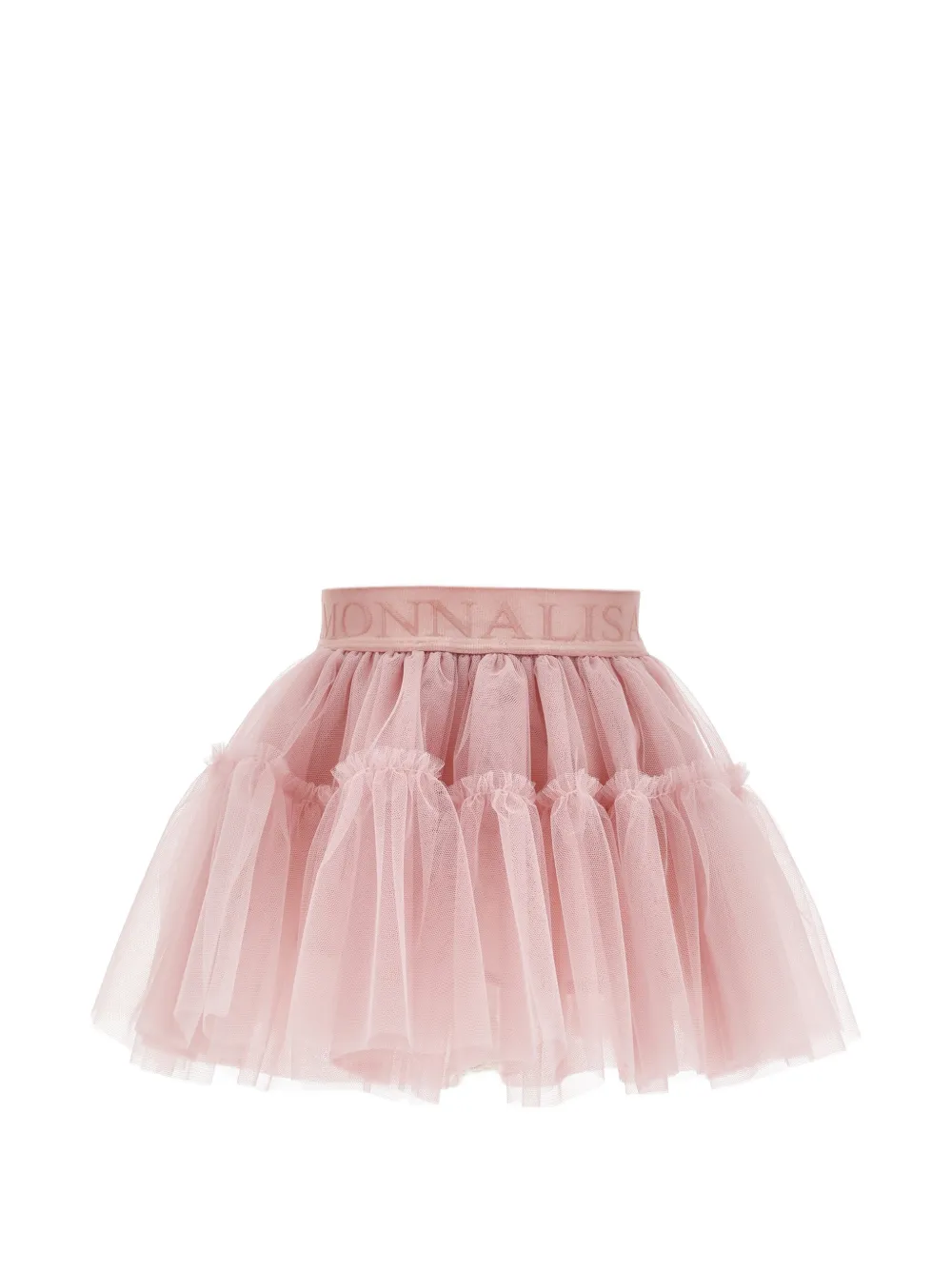 Monnalisa Tulen rok met ruches Roze