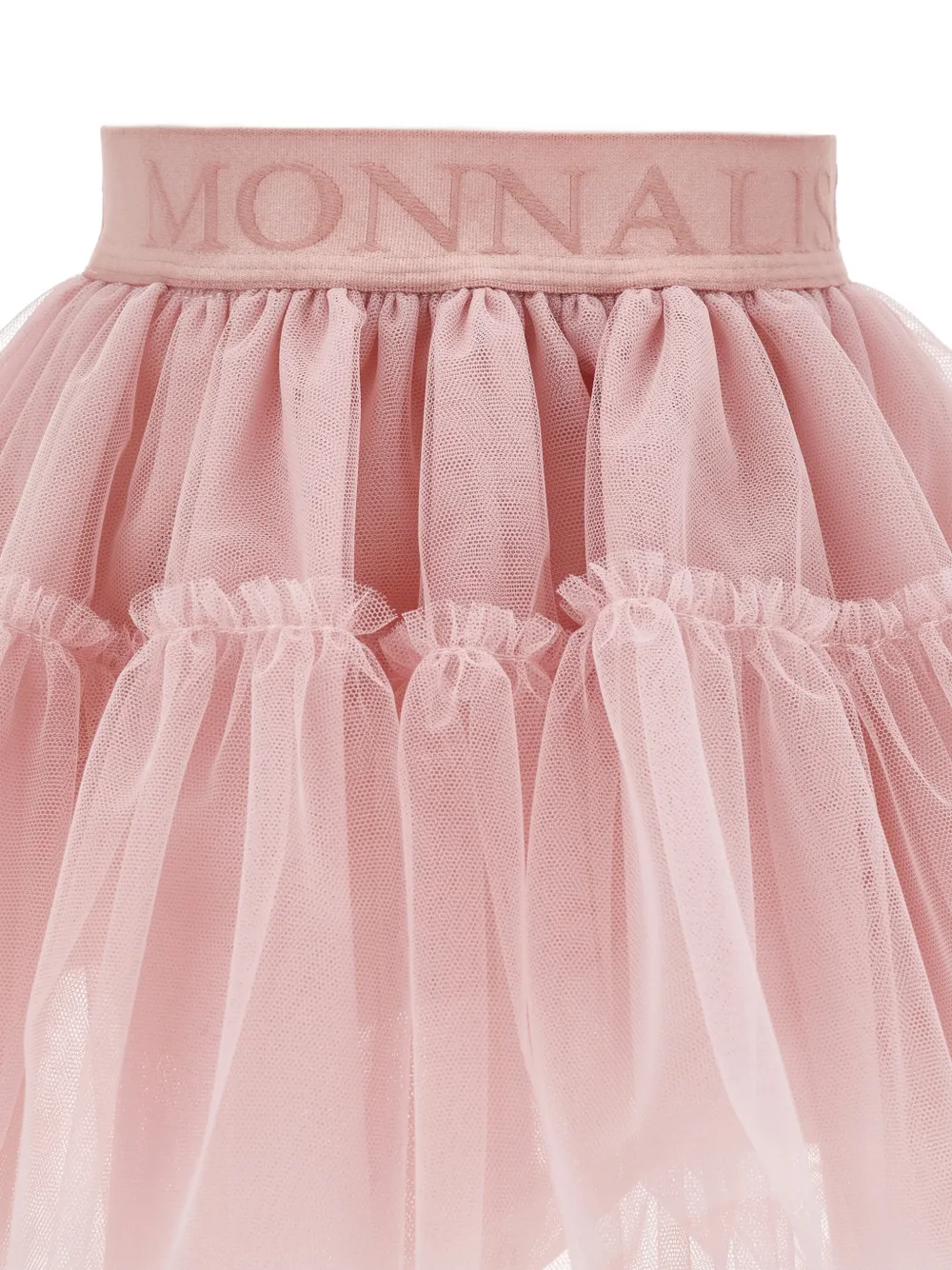 Monnalisa Tulen rok met ruches Roze