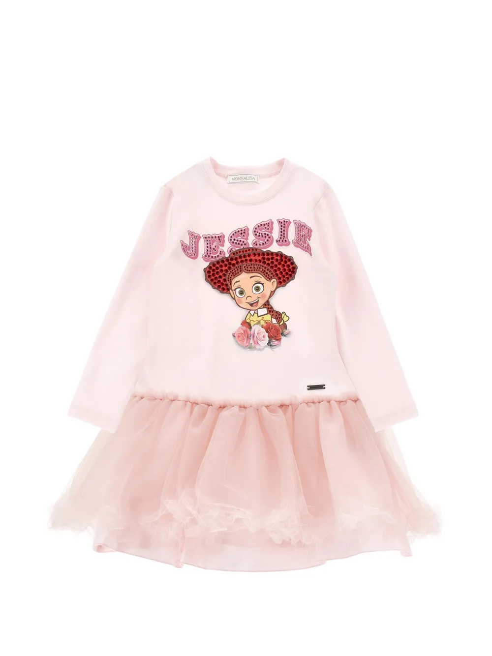 Monnalisa Abito Jessie con gonna in tulle - Rosa