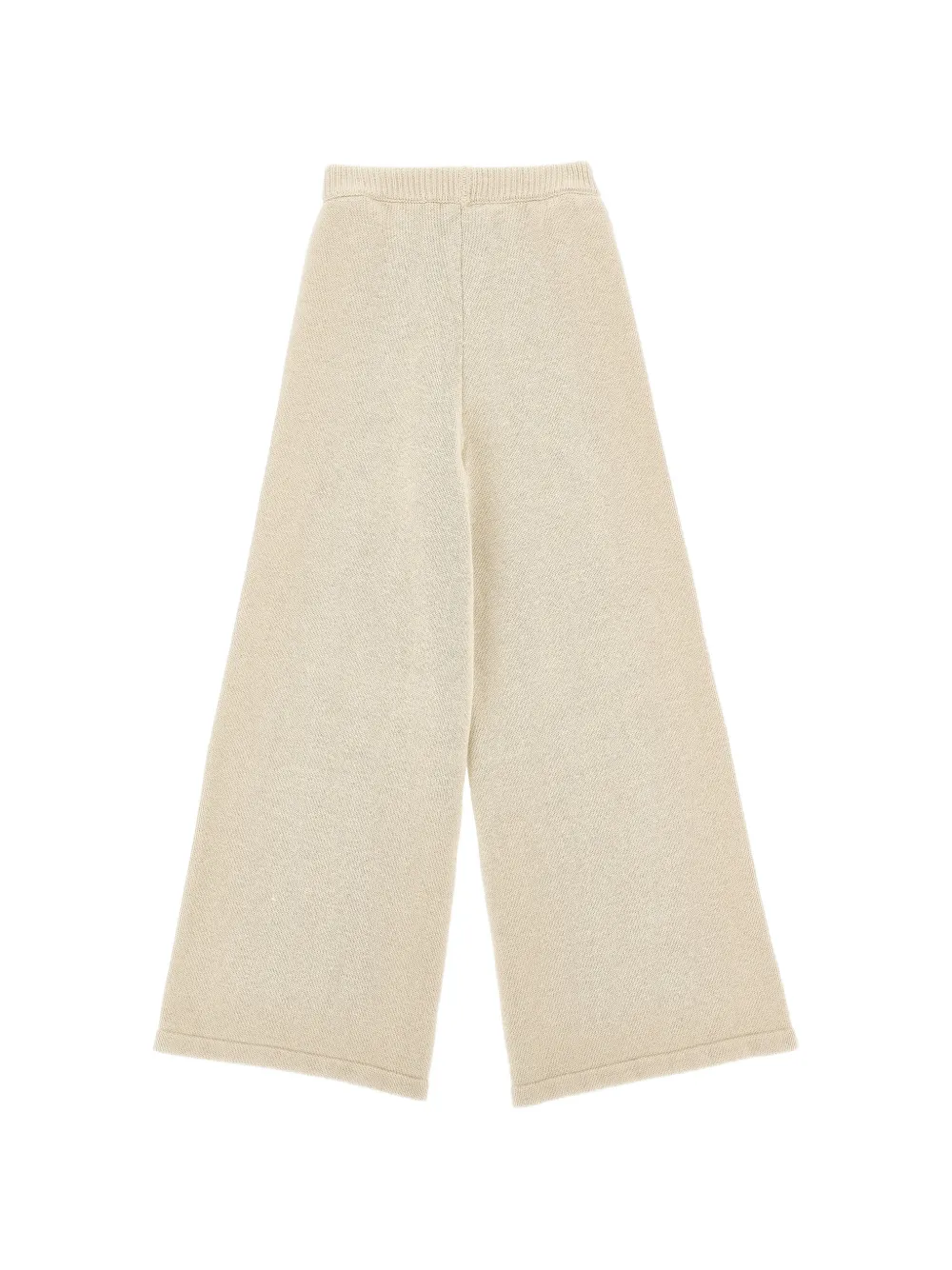 Monnalisa Gebreide broek met logoplakkaat Beige
