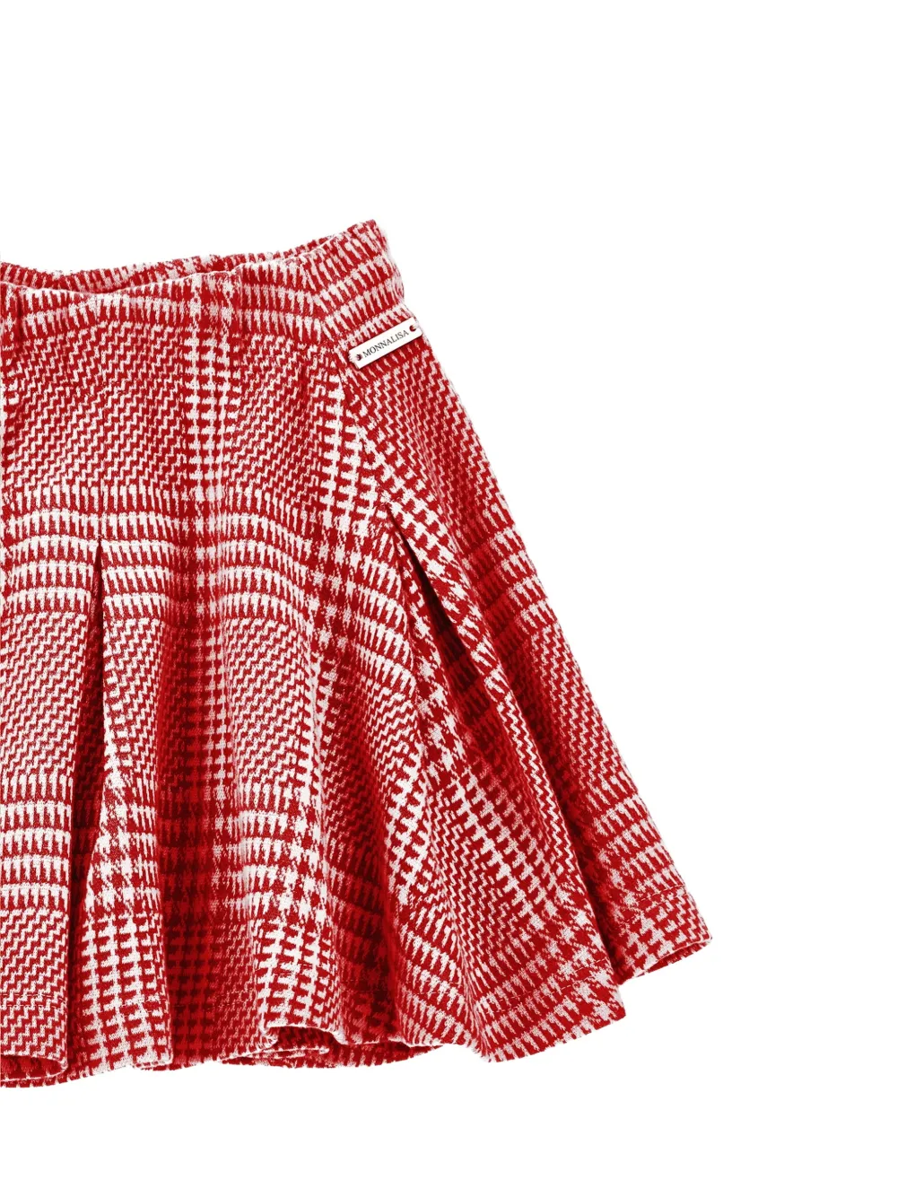 Monnalisa Geruite plooirok Rood