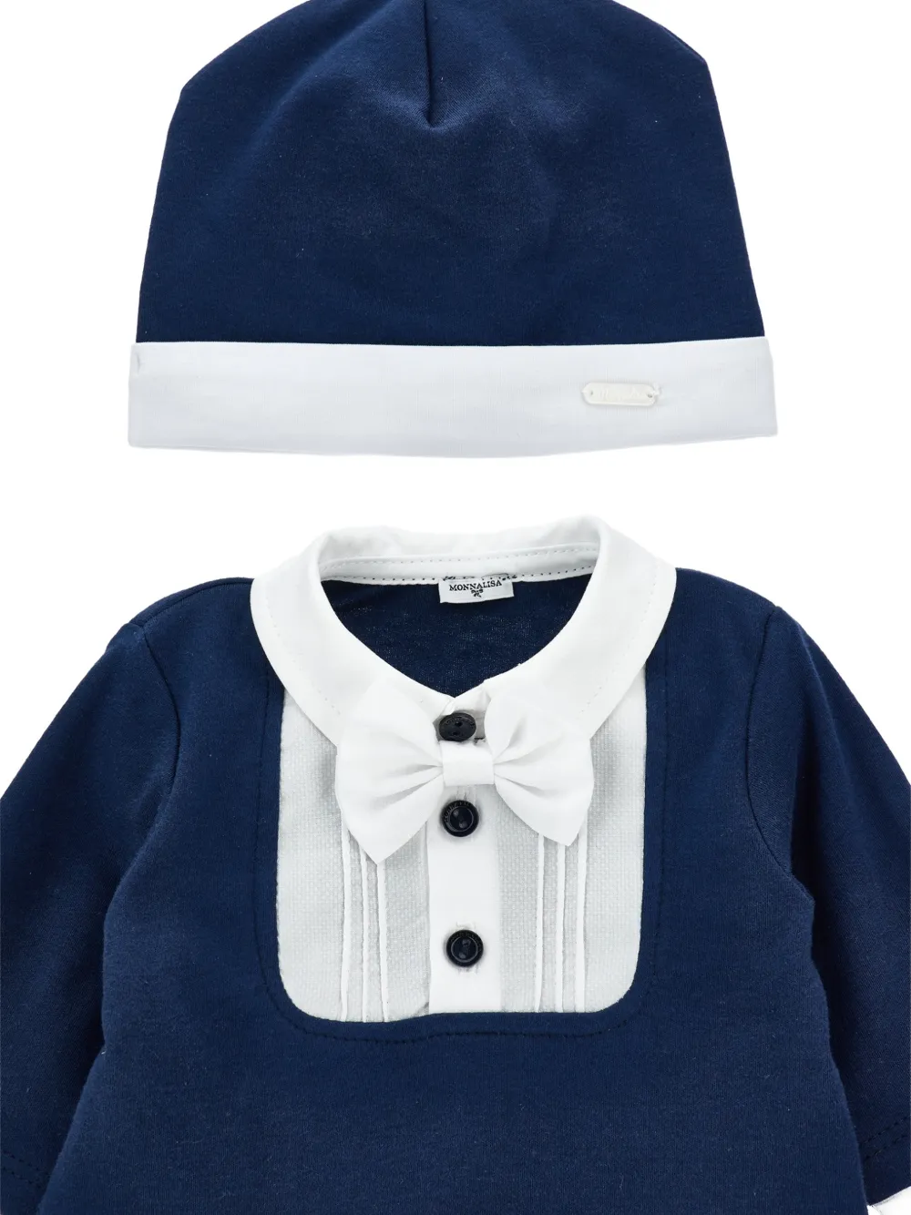 Monnalisa Twee rompers met strikdetail Blauw