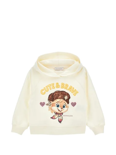 Monnalisa rhinestone-embellished hoodie