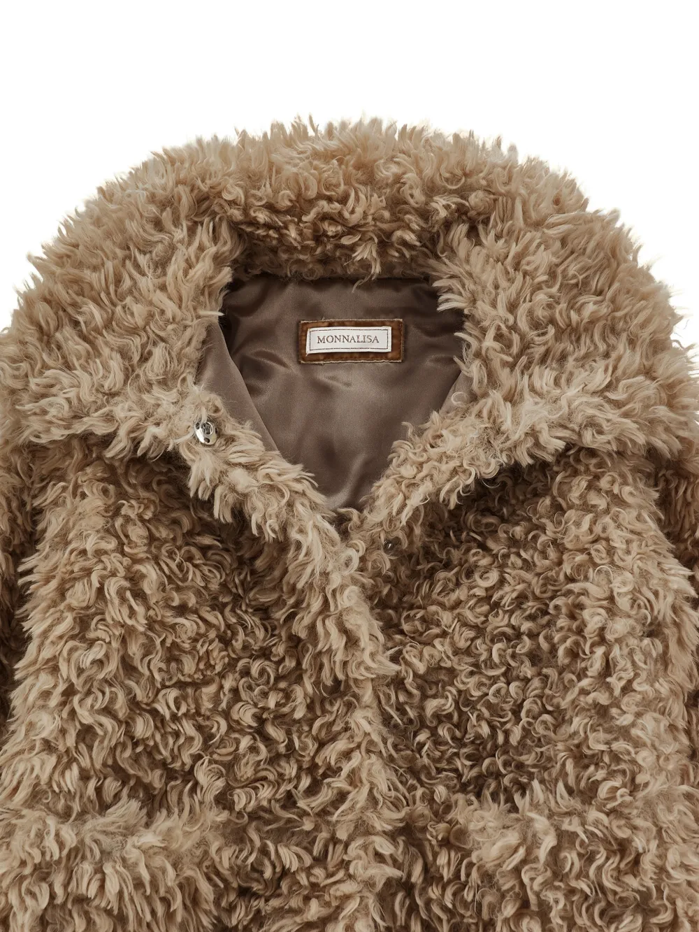 Monnalisa Jas met textuur Beige