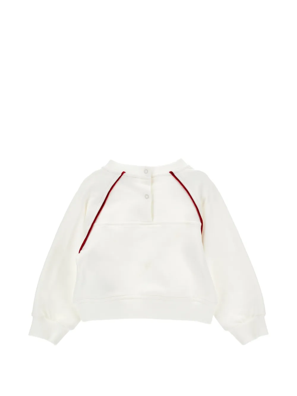 Monnalisa Trui met strikdetail en print Wit