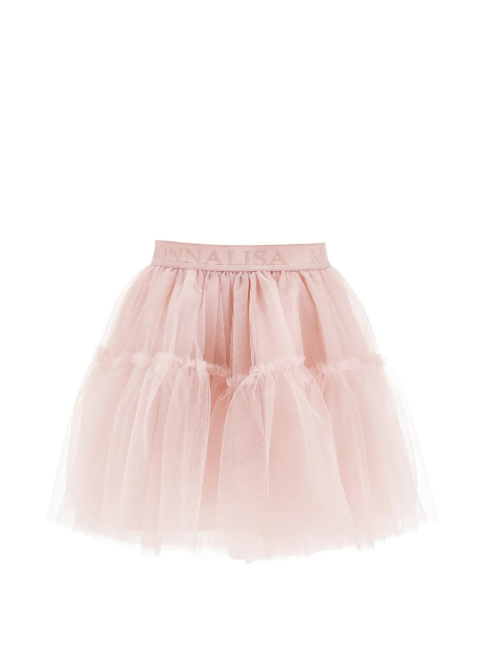 Monnalisa Tulen rok met ruches Roze