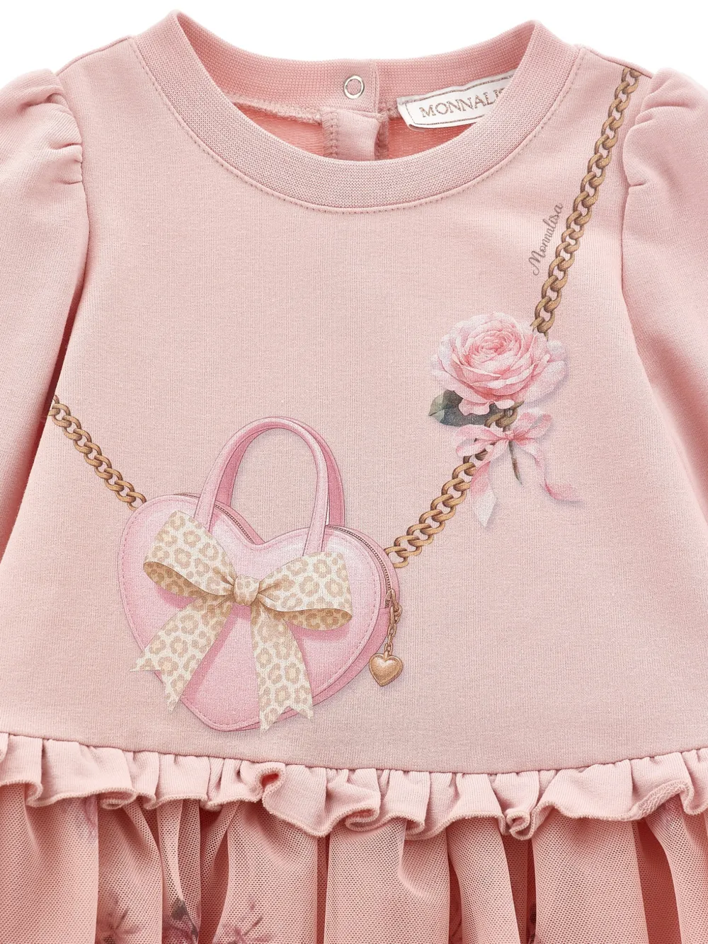 Monnalisa Jurk met ruches Roze
