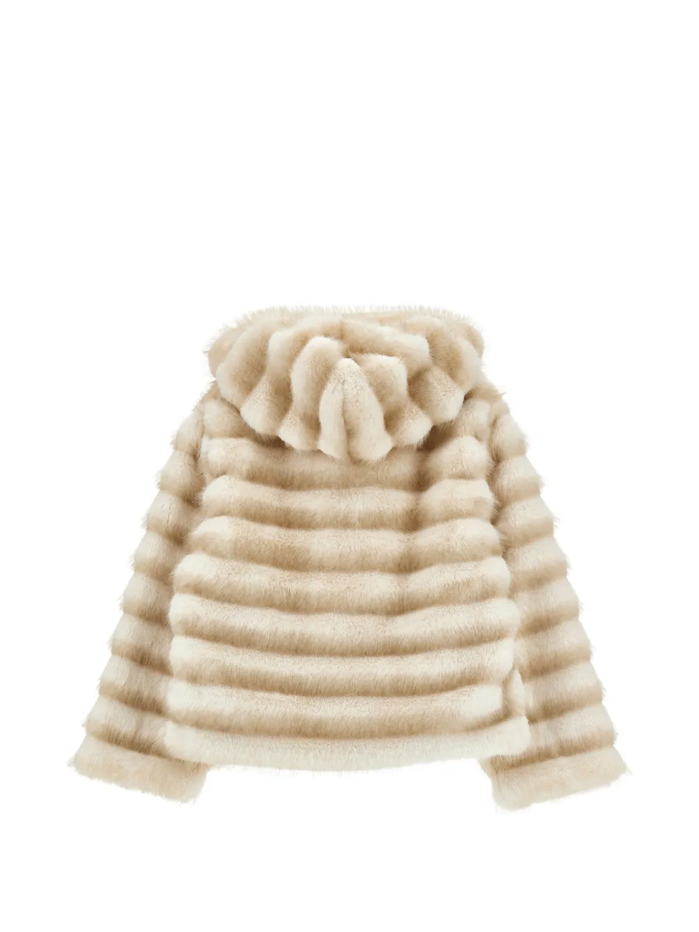Monnalisa Jack van imitatiebont met capuchon Beige