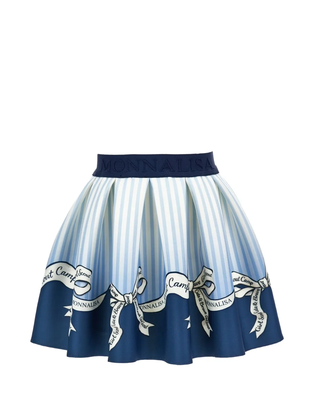 Monnalisa Gestreepte plooirok Blauw