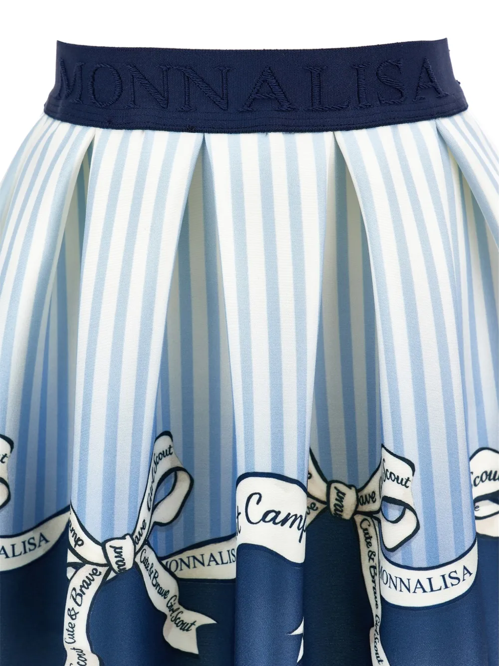 Monnalisa Gestreepte plooirok Blauw