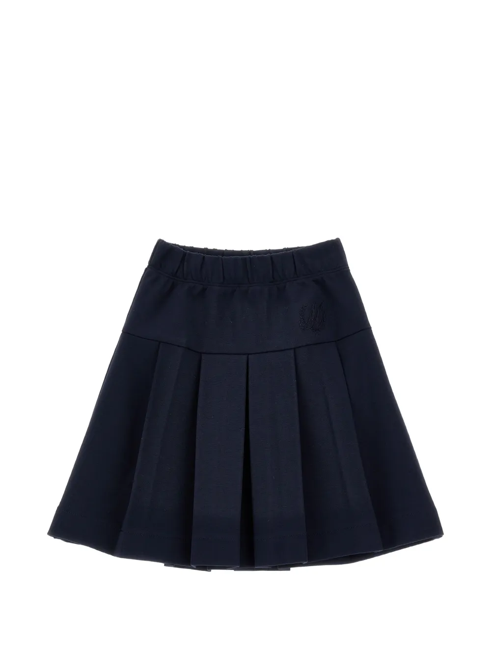 Monnalisa logo-embroidered pleated skirt - Blu