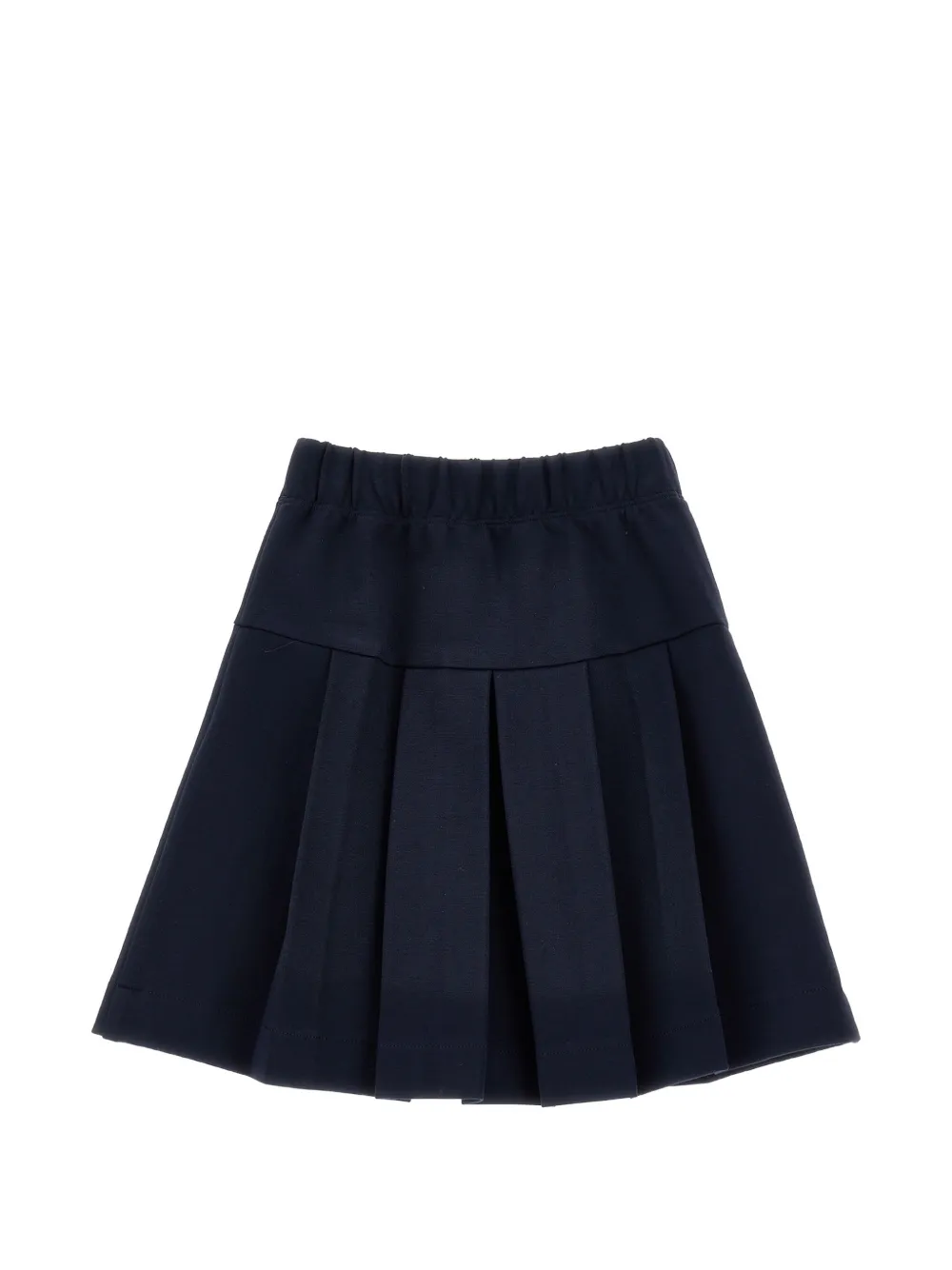 Monnalisa Plooirok met geborduurd logo Blauw