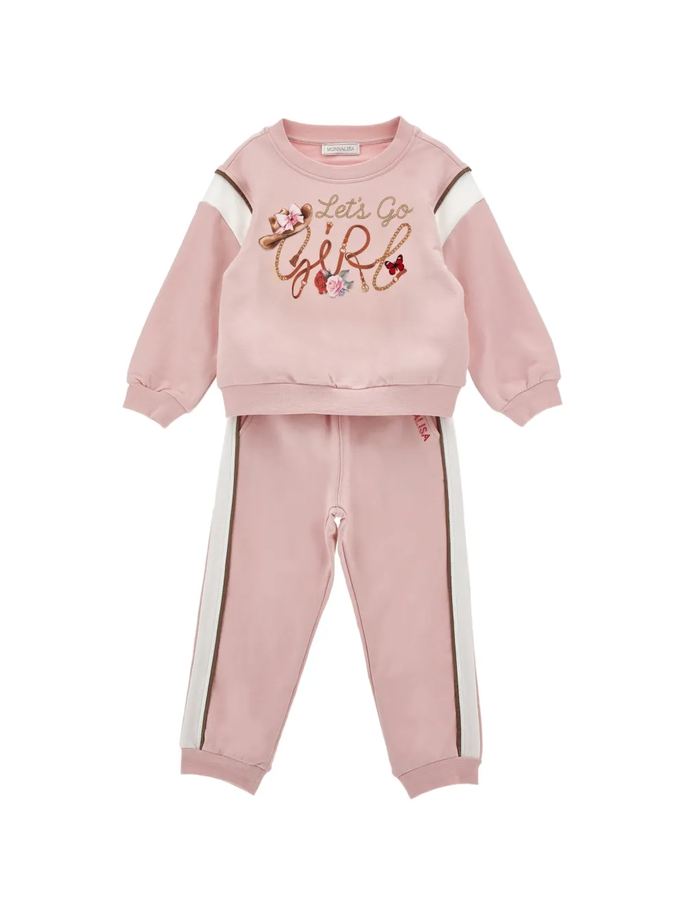 Monnalisa Tuta sportiva con stampa grafica - Rosa