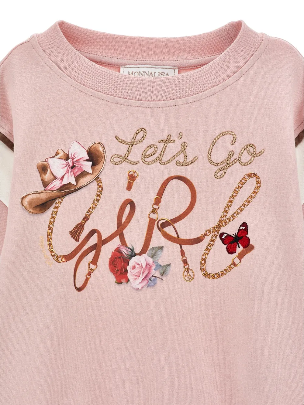 Monnalisa Trainingspak met grafische print Roze