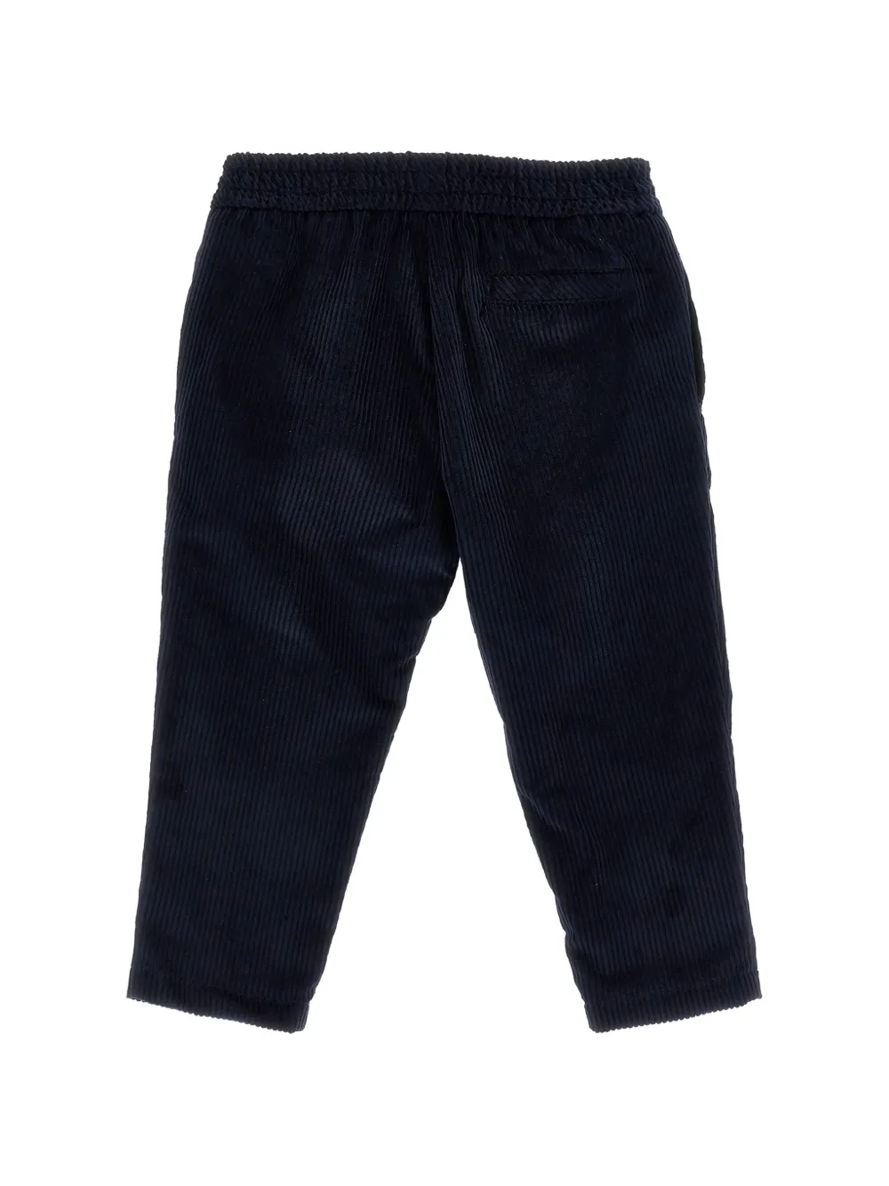 Monnalisa Ribfluwelen broek met logoplakkaat Blauw