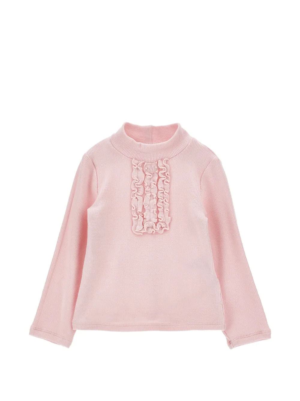 Monnalisa ruffled ribbed-knit sweater - Rosa
