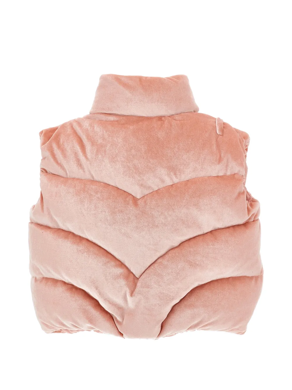 Monnalisa Bodywarmer met bloemdetail en chevron streep Roze