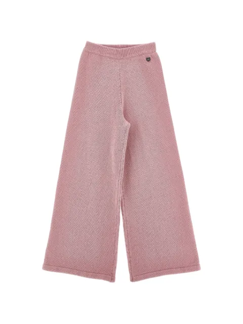Monnalisa pantalon évasé à taille côtelée