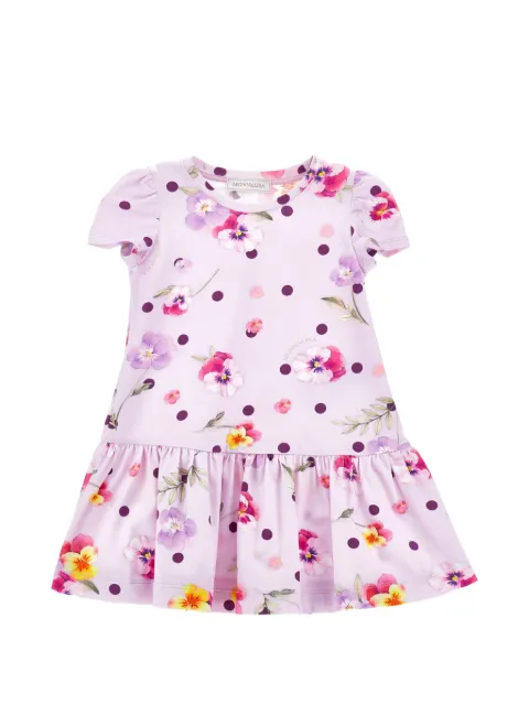 Monnalisa vestido con volantes y estampado floral