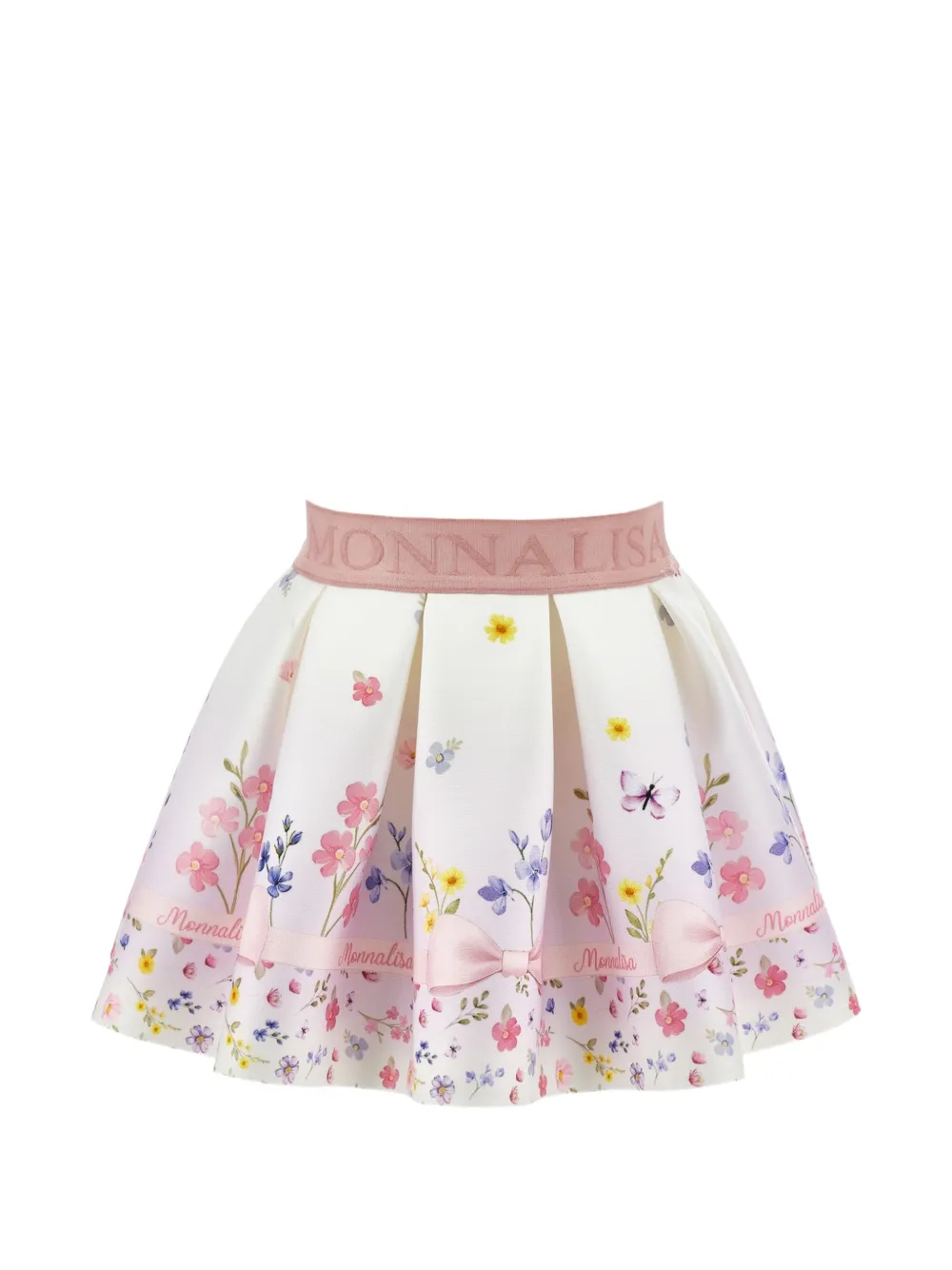 Monnalisa Rok met bloemenprint Wit