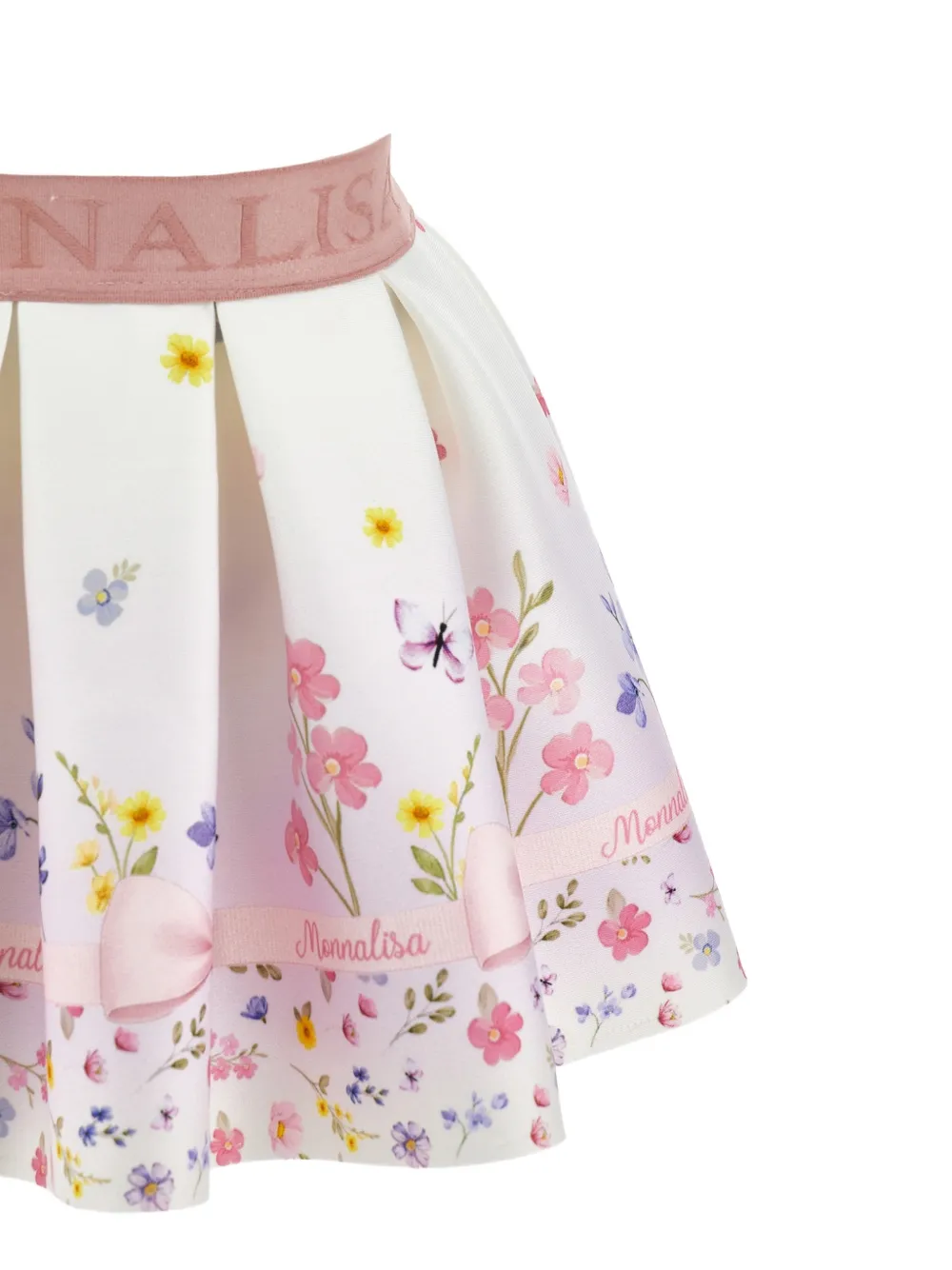 Monnalisa Rok met bloemenprint Wit