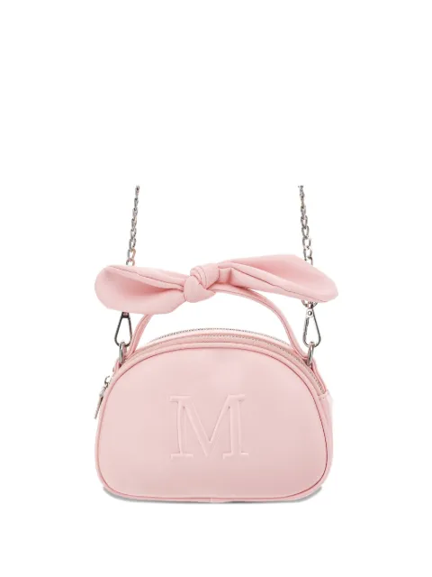Monnalisa bow-detail logo-embossed shoulder bag