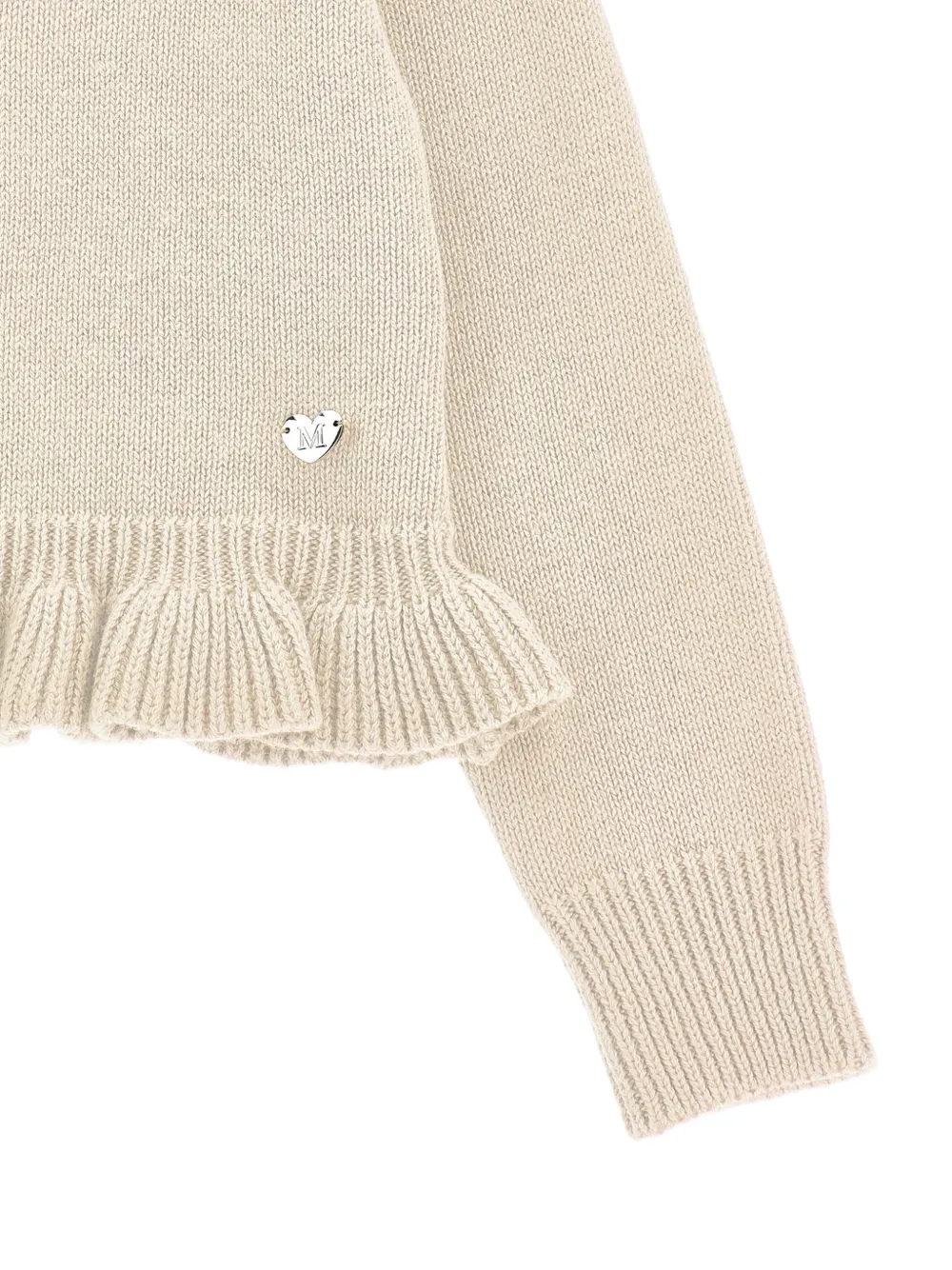 Monnalisa Vest met ruches afwerking Beige