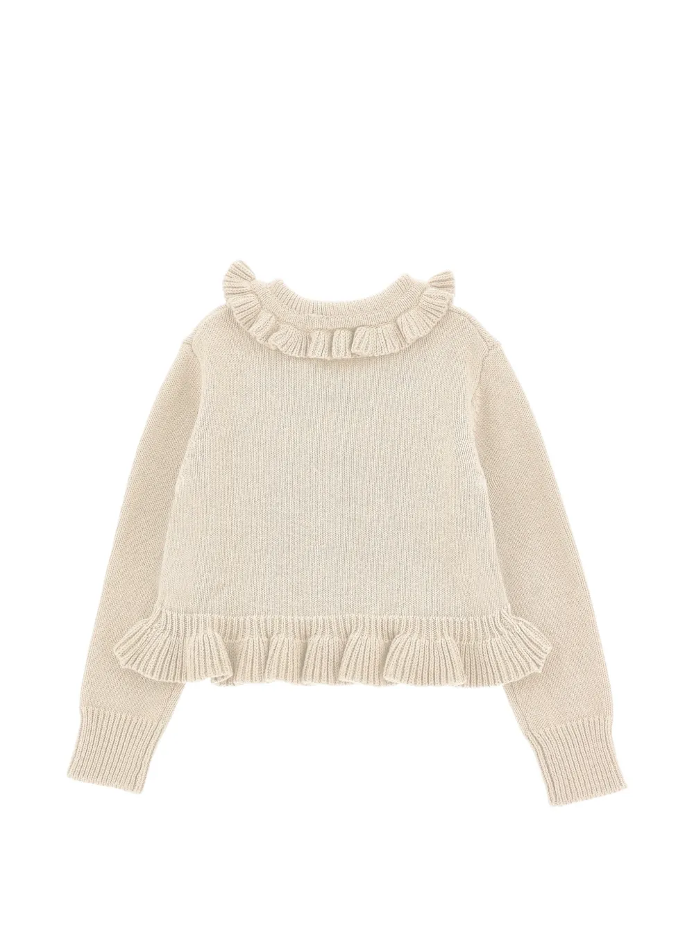 Monnalisa Vest met ruches afwerking Beige