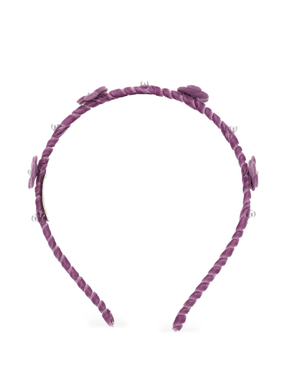 Monnalisa Cerchietto con applicazione a fiori - Viola